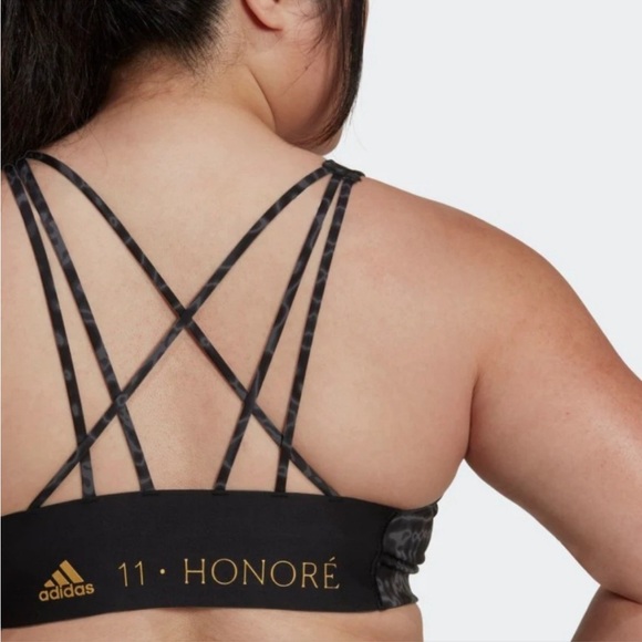 Adidas 11 Honoree Black Grey Sports Bra Size 3x - Picture 2 of 5